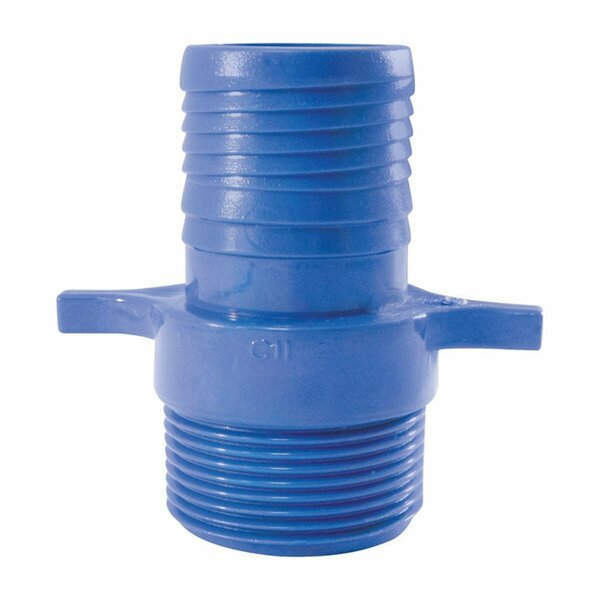 Swivel 1.25 in. Insert x 1.25 in. Dia. MPT Polypropylene Male Adapter, Blue SW1681916